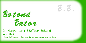 botond bator business card